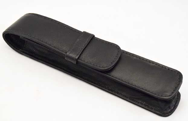 1LPH-Single Leather Pen Holder - Black