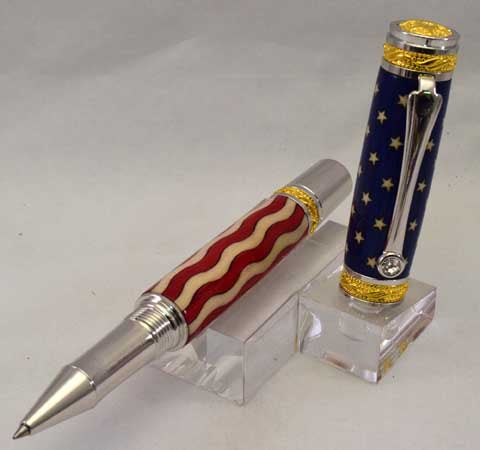 American Flag Gold Titanium Majestic Pen - AF5