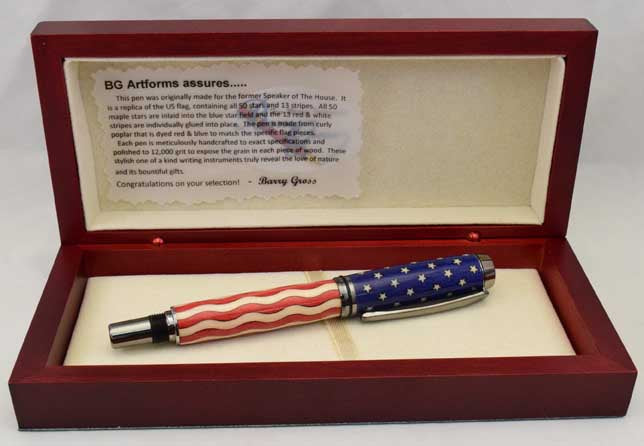 American Flag Chrome Baron Pen - AF1