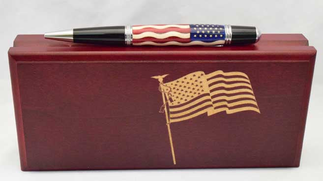 American Flag Sierra Ballpoint Twist Pen - AF4