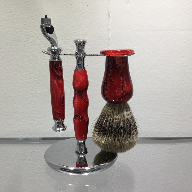Shaving Set Crimson
