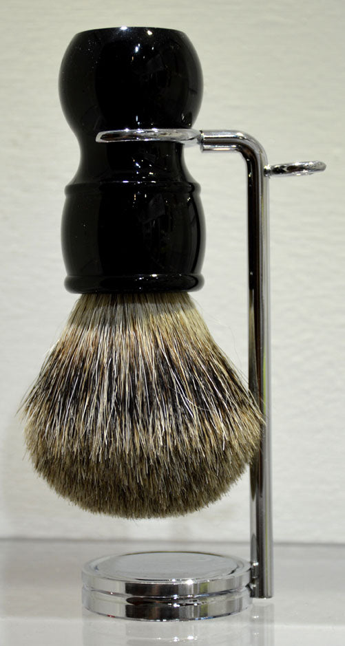 Shaving Brush Pure Badger Hair - Black Acrylic Handle