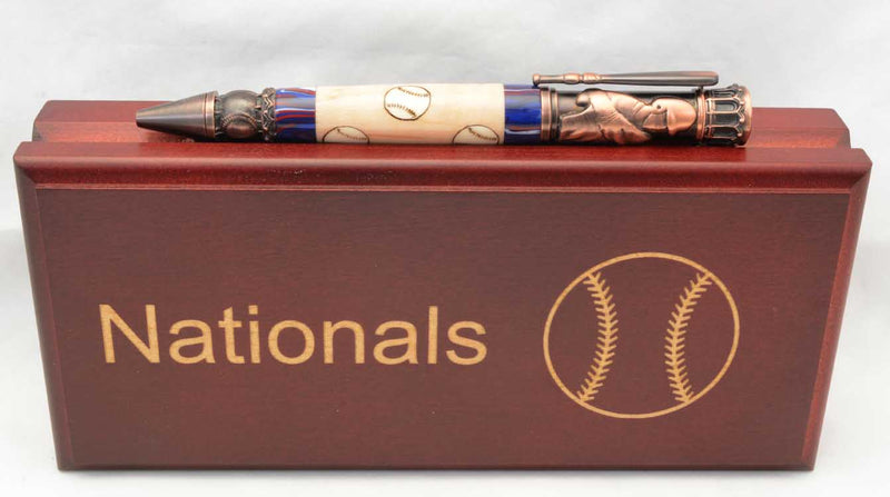 Nationals Baseball Inlay & Acrylic Click Pen