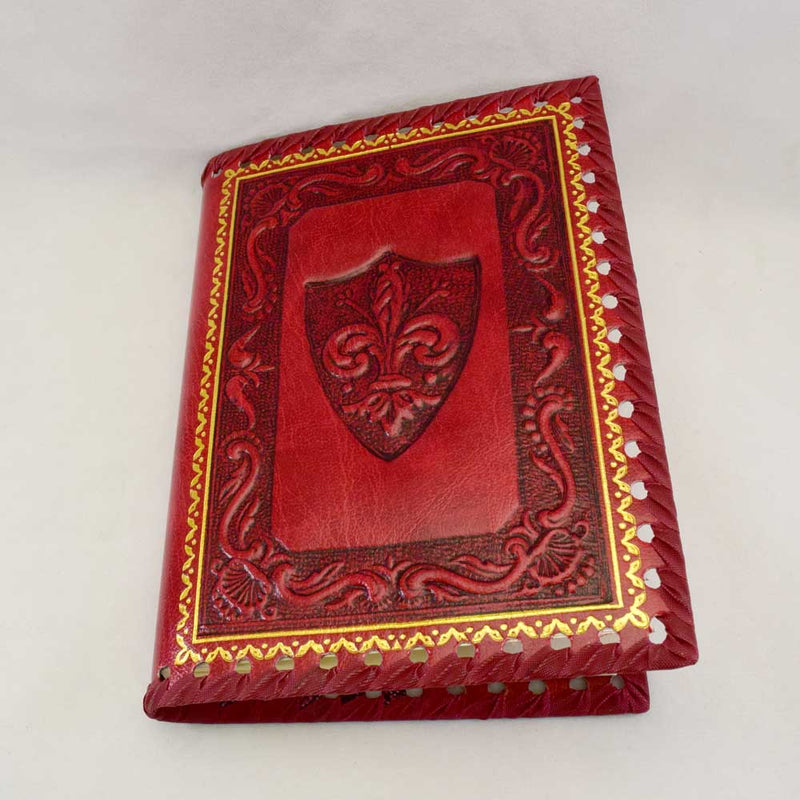 Red Leather Embossed Journal