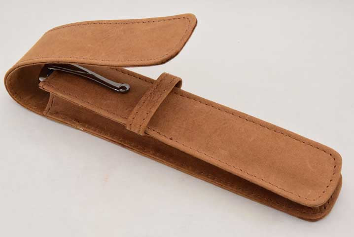 1LPH- Single Leather Pen Holder - Saddle Tan