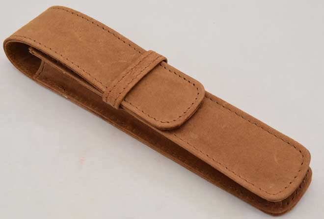 1LPH- Single Leather Pen Holder - Saddle Tan