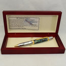 Abalone Green Heart Grip BP Twist Pen - AB20