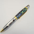 Abalone Green Heart Grip BP Twist Pen - AB20