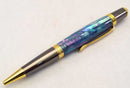 Abalone Ice Blue Sahara BP Twist Pen - AB19
