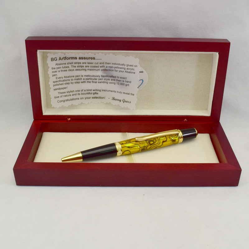 Abalone Yellow Sierra BP Twist Pen - AB38
