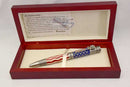 Inlay American Flag Antique Pewter Patriot Ballpoint Twist Pen