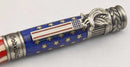 American Flag Antique Pewter Patriot Ballpoint Twist Pen - AF7