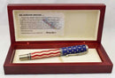 American Flag Antique Nickel Venetian Pen - AF11
