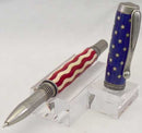 American Flag Antique Nickel Venetian Pen - AF11