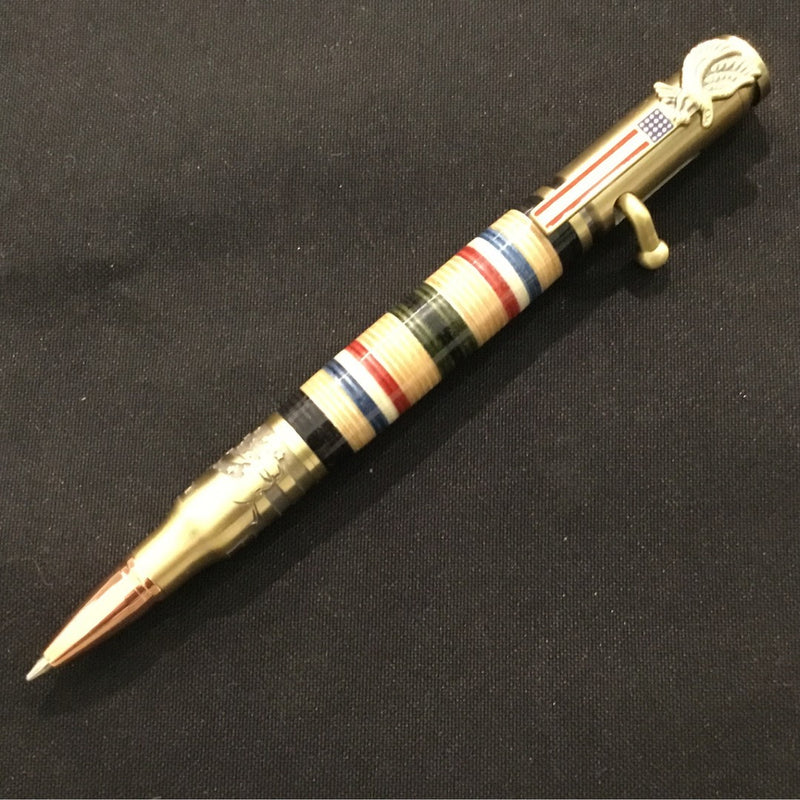 Military Service Ribbon Bolt Action Ballpoint Click Pen  - Desert Storm