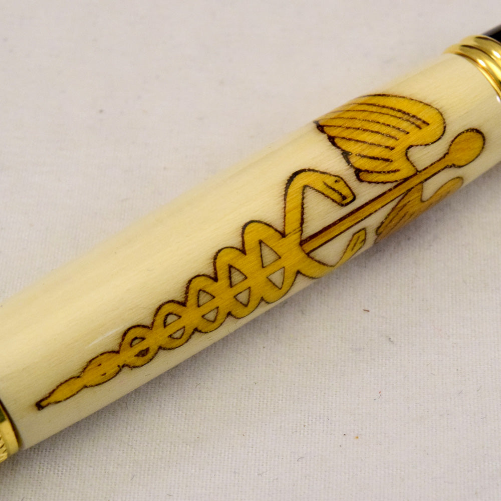 Salt Stylus Inlay Caduceus Ballpoint Twist Pen