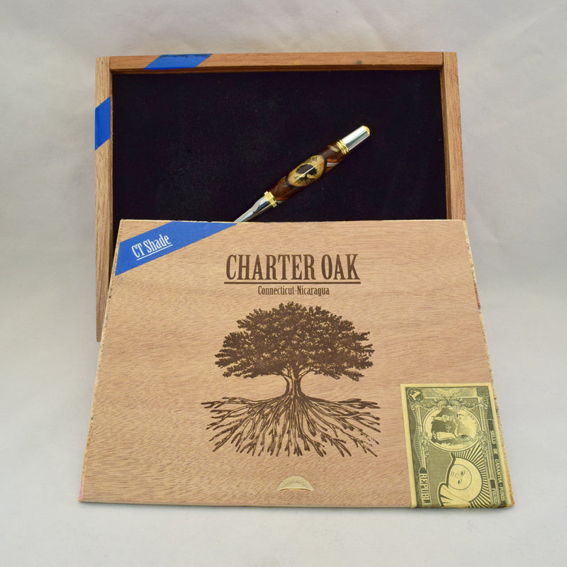 Cigar Band© Ballpoint Twist Vega Grip Pen with Matching Cigar Box