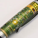 Circuit Board Vista Green Chrome Ballpoint Twist Pen