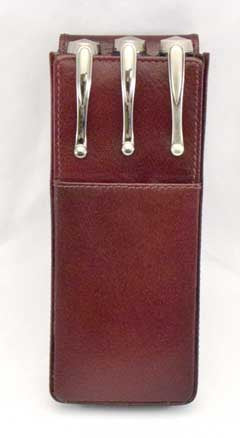 3LPH - Three Leather Pen Holder - Oxblood