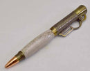 Deer Antler Lever Action Antique Brass Ball Point Pen