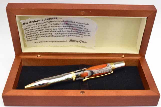 Amherst Feathers Sierra Grip Ballpoint Twist Pen