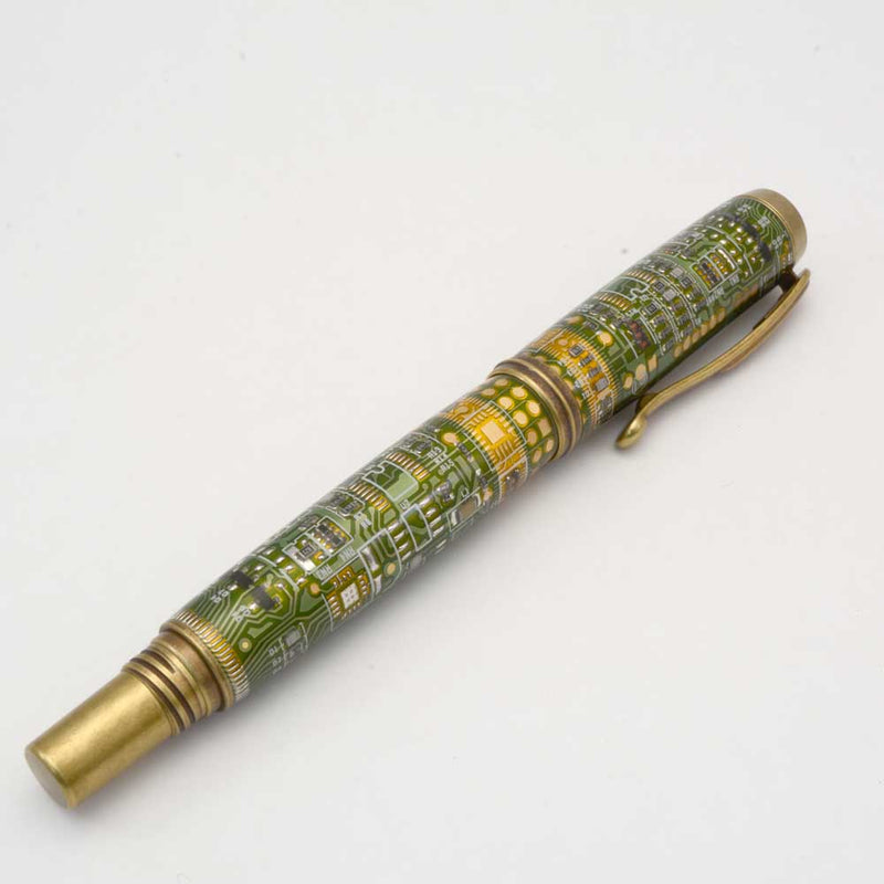 Circuit Board Venetian Rollerball or Fountain Pen