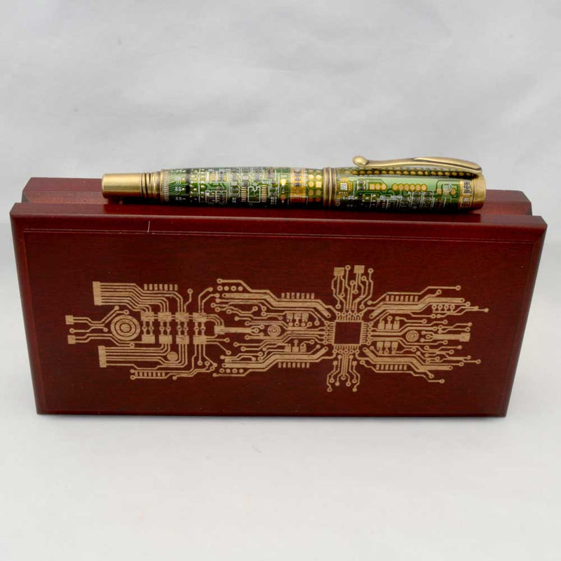 Circuit Board Venetian Rollerball or Fountain Pen