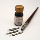 Calligraphy Set - Italian Wooden Holder