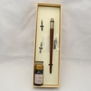 Calligraphy Set - Italian Wooden Holder