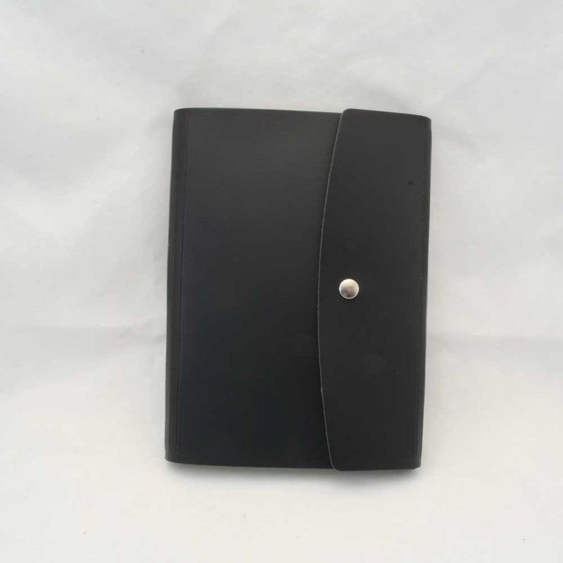 Black Recycled Italian Leather Notebook - A6 Size