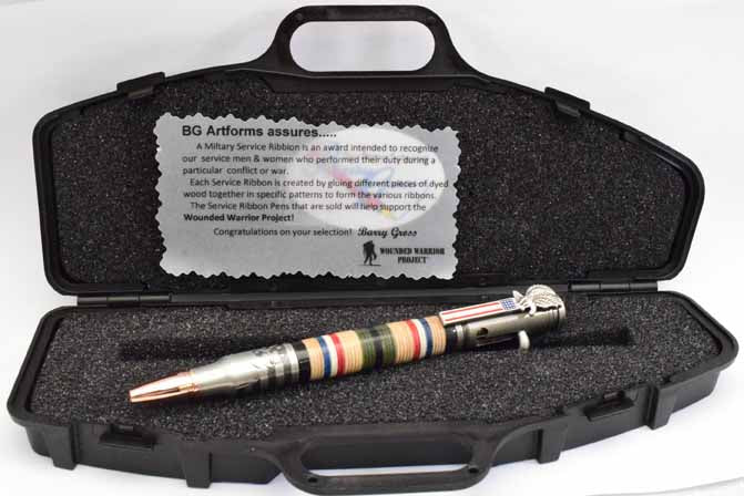 Military Service Ribbon Bolt Action Ballpoint Click Pen  - Desert Storm