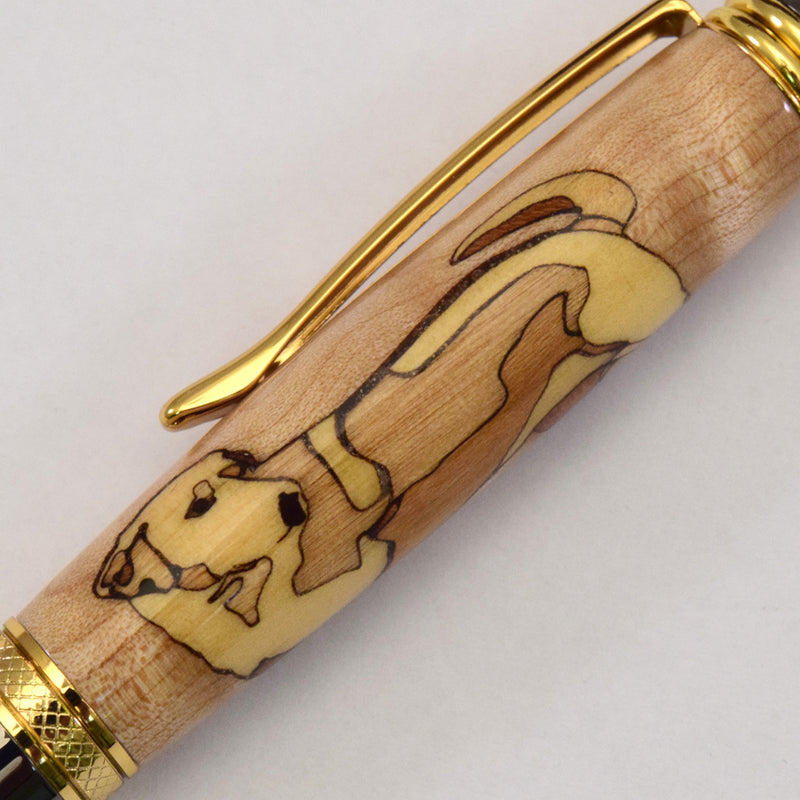 Inlay Yellow Labrador Ballpoint Twist Pen