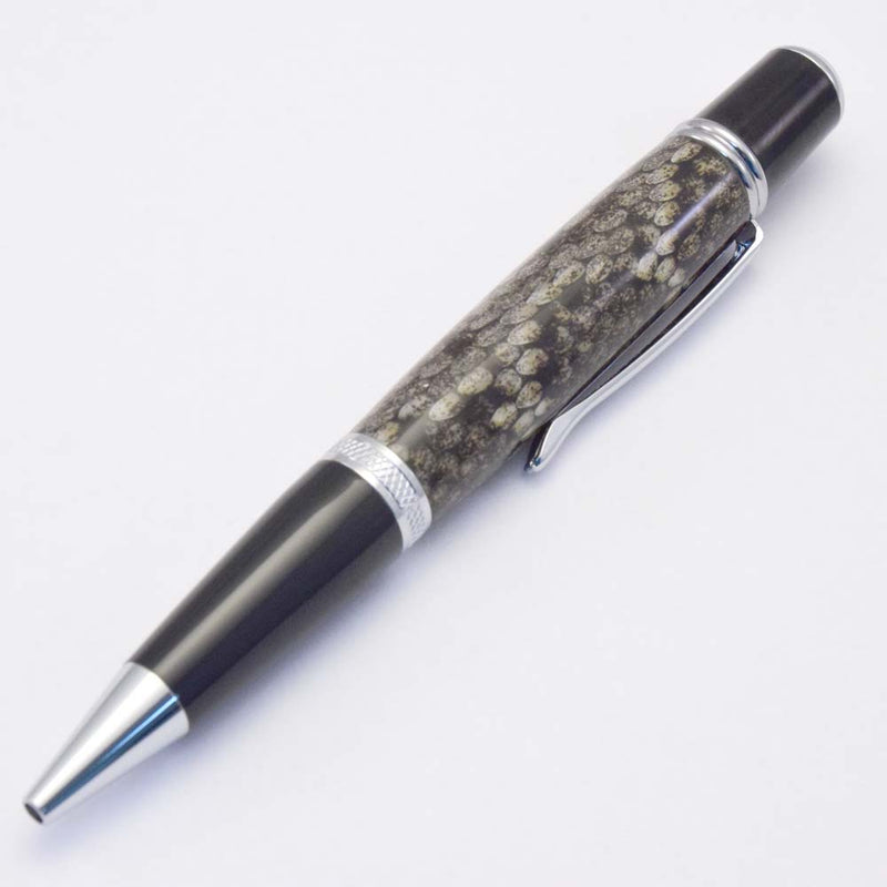 Snakeskin Ballpoint Twist Pen with Ceramic Snake Stand