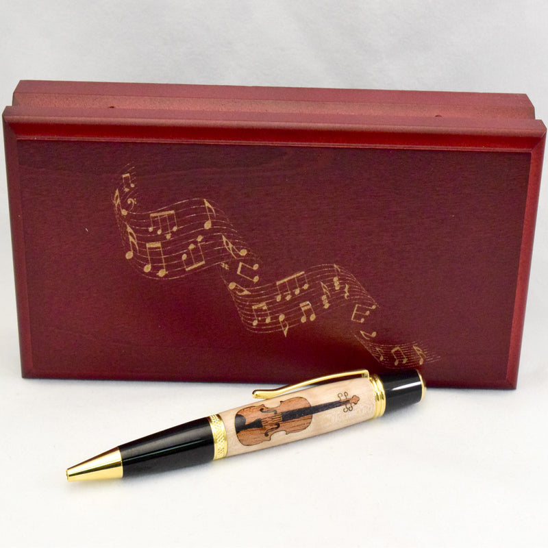 Inlay Violin Ballpoint Twist Pen
