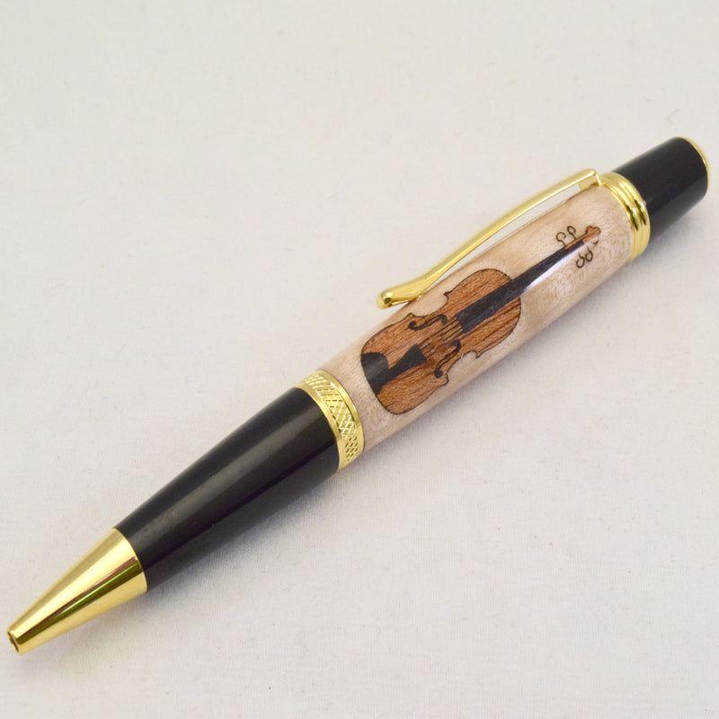 Inlay Violin Ballpoint Twist Pen